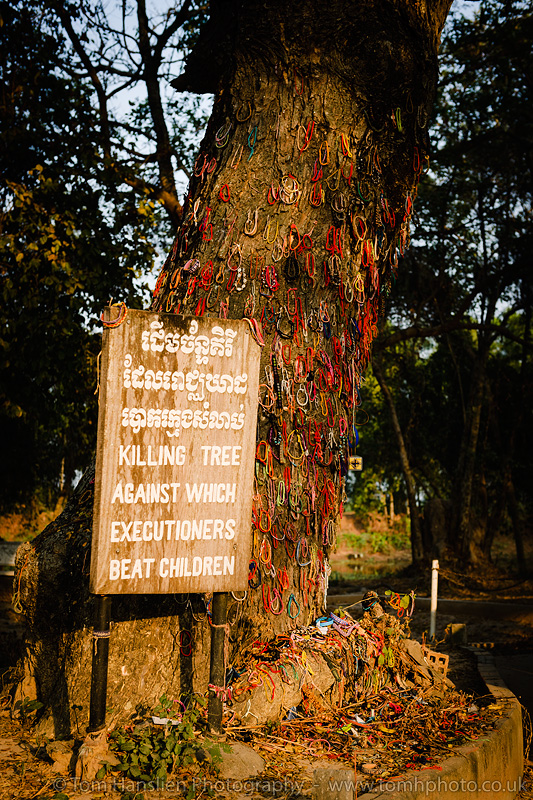 "Killing Tree, against which executioners beat children" The Killing Fields at Choeung Ek, Phnom Penh.