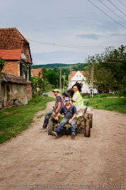 Workmen restoring Saxon houses in the Village of Daia.